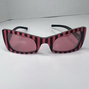 VERSACE Black/Pink Stripe Sunglasses MOD GV3 | PRELOVED!!💓🖤🕶️☀️